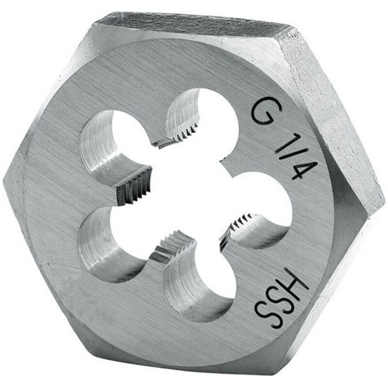 Forum - Filière 6 pans, bsp, Filetage : g 1/8 pouces, Filets par 28 pouces, Cote s/plats x hauteur 27 x 11 mm