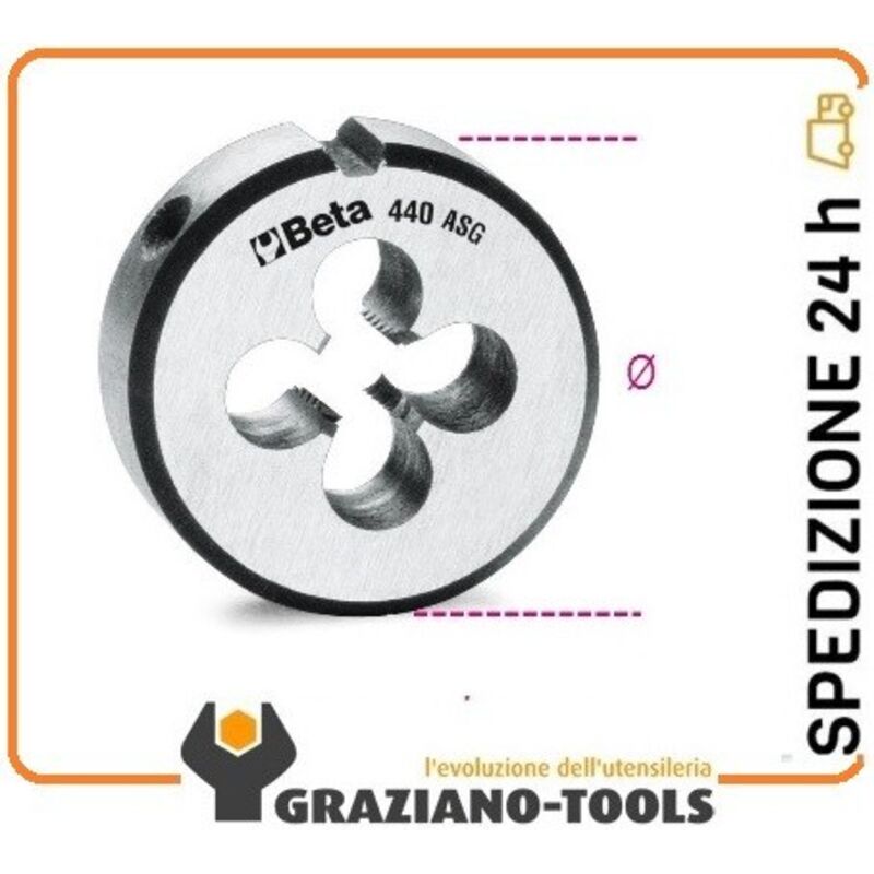 Filiera Tonda Acciaio Cromo Gas Beta 440asg 3 4x14