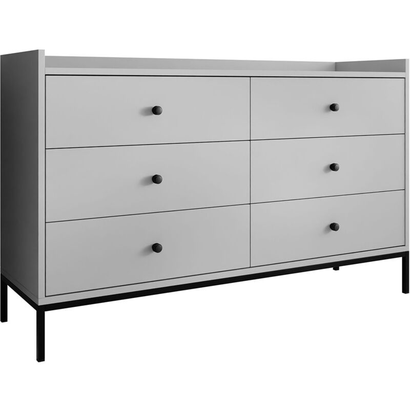 Filipo - commode - gris - 130 cm