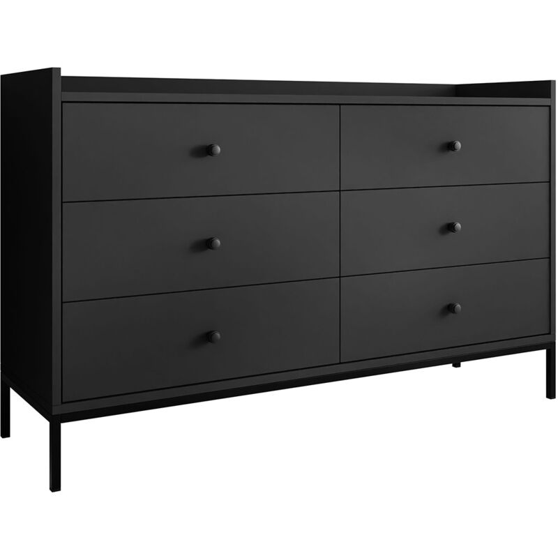 Filipo - commode - noir - 130 cm