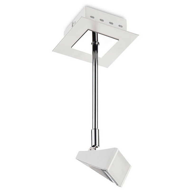 Inspired Mantra Filippo Telescopic Spot Light 1 Light 5W 3000K, 450lm, Matt White/Polished Chrome, 3yrs Warranty