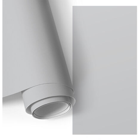Film adhésif - adhésif décoratif - facile à poser - pour meubles - pour cuisine - pour table Gris uni 65x130 cm