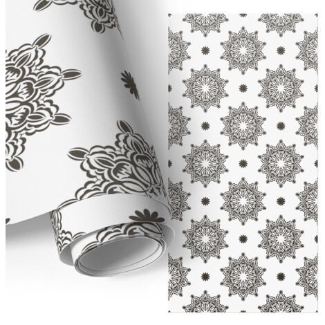 Film adhésif - adhésif décoratif - facile à poser - pour meubles - pour cuisine - pour table Mandala élégant 75x150 cm