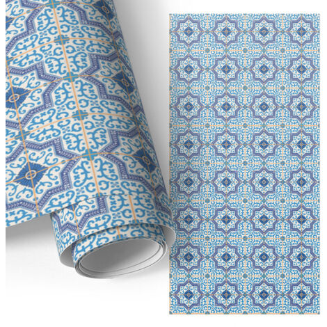 Film adhésif - adhésif décoratif - facile à poser - pour meubles - pour cuisine - pour table Motifs géométriques 50x100 cm