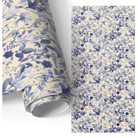 Film adhésif - adhésif décoratif - pour meubles - relookez vos meubles et votre cuisine facilement Motif floral 65x130 cm