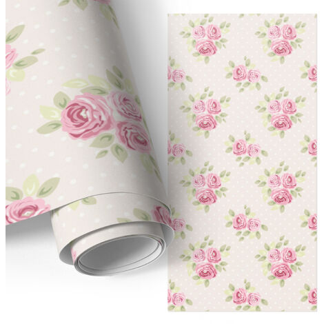 Film adhésif - adhésif décoratif - pour meubles - relookez vos meubles et votre cuisine facilement Motif floral 75x150 cm