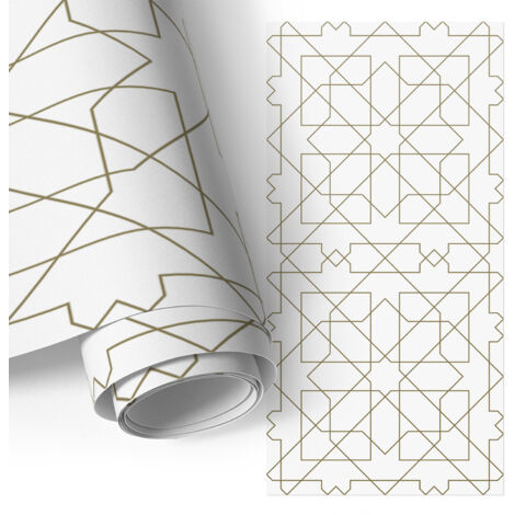 Film adhésif - adhésif décoratif - rénovation facile - idéal pour plan de travail ou meubles de cuisine Harmonie des motifs 75x150 cm