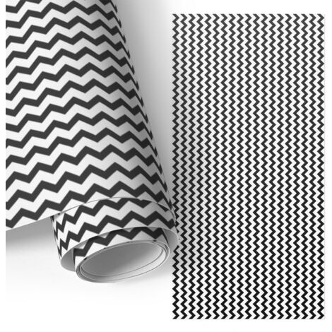 Film adhésif - adhésif décoratif - rénovation facile - idéal pour plan de travail ou meubles de cuisine Motif en zigzag 65x130 cm