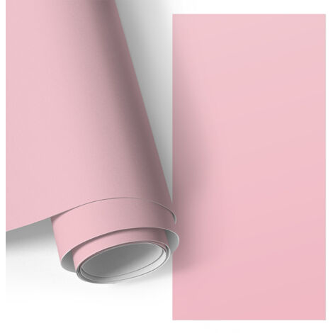 Film adhésif - adhésif décoratif - rénovation facile - idéal pour plan de travail ou meubles de cuisine Rose clair 75x150 cm
