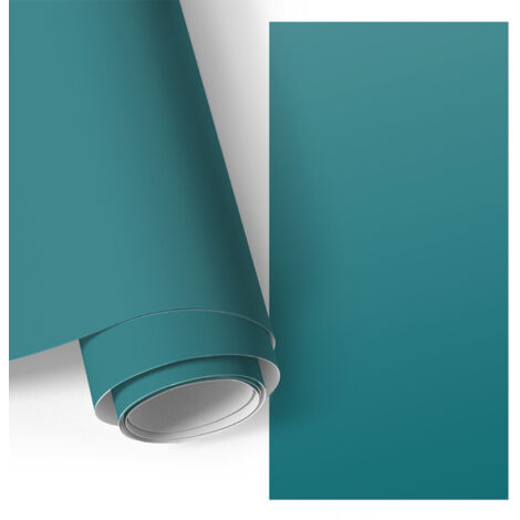 Film adhésif - adhésif décoratif - rénovation facile - idéal pour plan de travail ou meubles de cuisine Turquoise foncé 75x150 cm