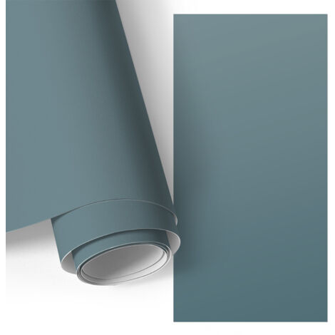 Film adhésif - adhésif décoratif - rénovation facile - idéal pour plan de travail ou meubles de cuisine Turquoise terne 50x100 cm