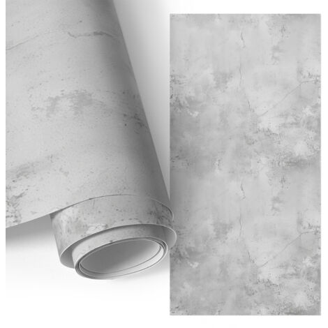 Film adhésif - adhésif décoratif - rénovation facile - pour meubles - pour cuisine Mur gris 75x150 cm