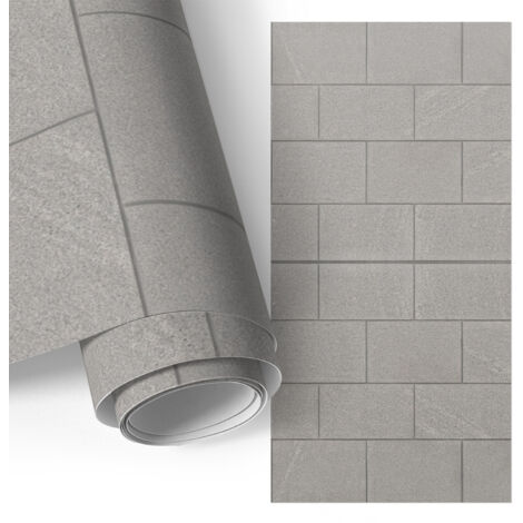 Film adhesif autocollant - design moderne - imperméable - pour cuisine - pour plans de travail Blocs de construction gris 65x130 cm