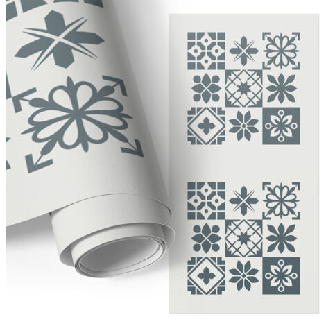 Film adhesif autocollant - design moderne - imperméable - pour cuisine - pour plans de travail Carreaux géométriques 65x130 cm