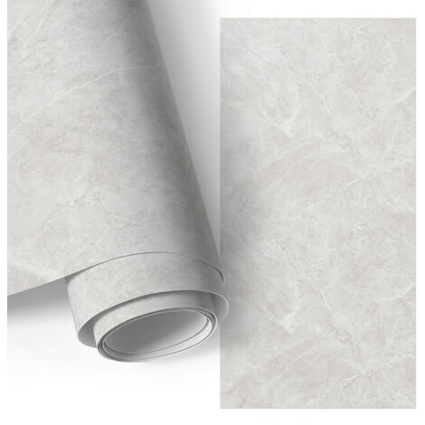 Film adhesif autocollant - design moderne - imperméable - pour cuisine - pour plans de travail Marbre gris 50x100 cm