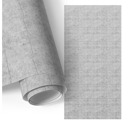 Film adhesif autocollant - design moderne - imperméable - pour cuisine - pour plans de travail Texture grise 65x130 cm