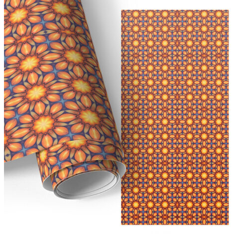 Film adhesif autocollant - design moderne - imperméable - pour meubles - pour plans de travail Énergie des fleurs 75x150 cm