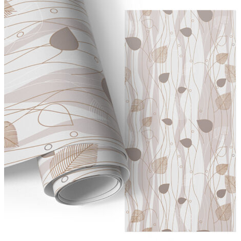 Film adhesif autocollant - design moderne - imperméable - pour meubles - pour plans de travail Motif feuillu 50x100 cm