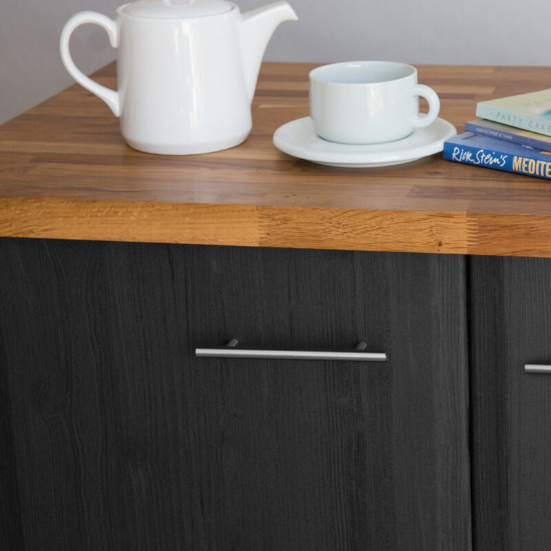 Film adhésif décoratif pour meuble Bois de luxe 150 x 67,5cm Gris-noir