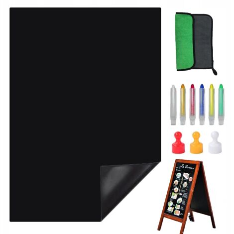 Film adhésif noir épais pour tableau blanc 100 x 200 cm, qualité supérieure