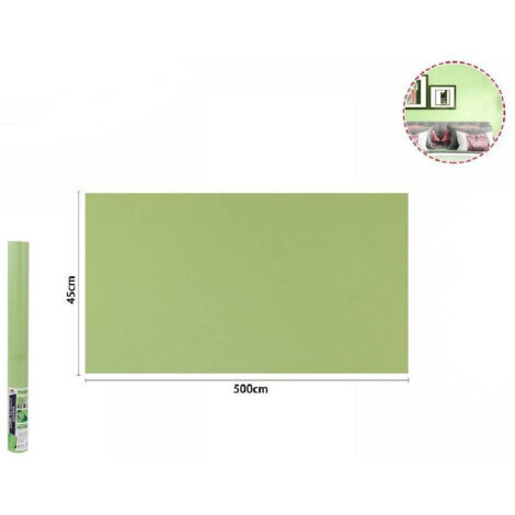 Film Adhésif Vert Clair En Rouleau 45cmx5mt Pour Papier Peint 71126