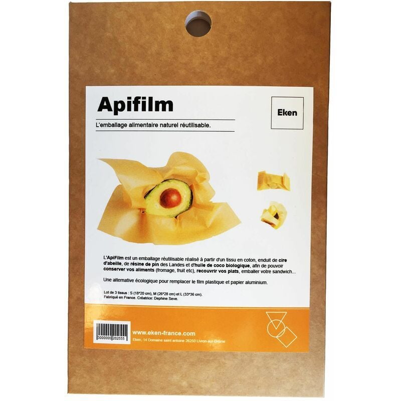 Eken - Film alimentaire réutilisable 3 tissus Apifilm