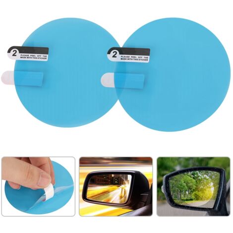 Film anti-buée imperméable pour rétroviseur voiture 80mm, protection pluie et brouillard