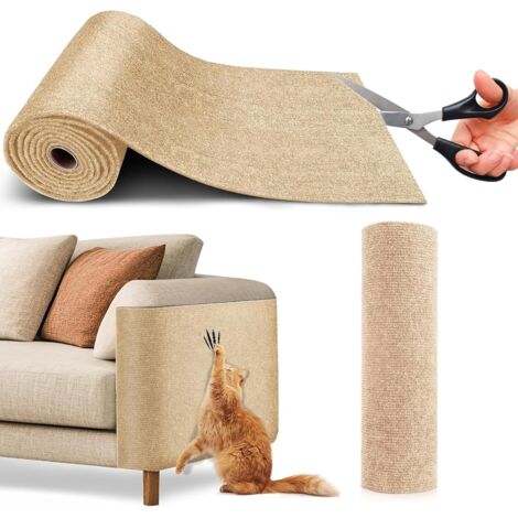 Film Anti Griffures Autocollant pour Canapé，200x40 cm， Protection pour Meubles Contre Chats， Tapis et Ruban Griffer pour Chat (Kaki)
