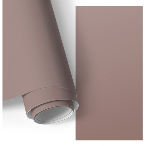 Film auto-adhésif - adhésif décoratif - imperméable - pour meubles - pour armoires Brun pastel 75x150 cm