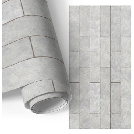 Film auto-adhésif - adhésif décoratif - imperméable - pour meubles - pour armoires Carreaux gris 50x100 cm