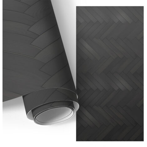 Film auto-adhésif - adhésif décoratif - imperméable - pour meubles - pour armoires Chevrons foncés 65x130 cm