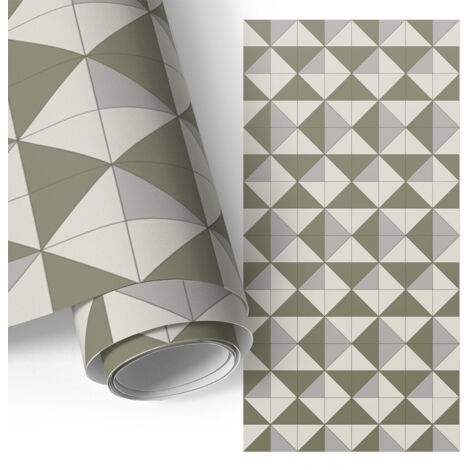 Film auto-adhésif - adhésif décoratif - imperméable - pour meubles - pour armoires Mosaïque triangulaire 50x100 cm