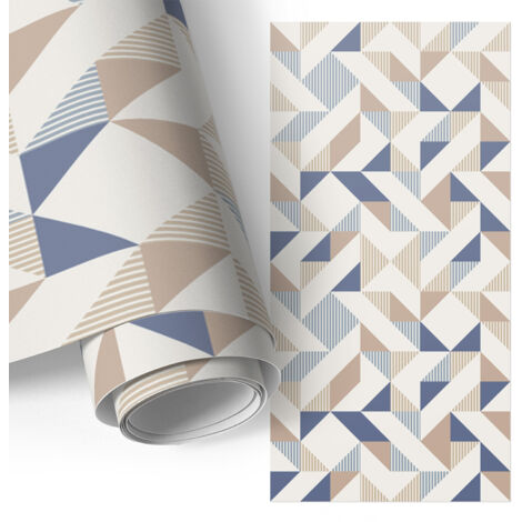 Film auto-adhésif - adhésif décoratif - imperméable - pour meubles - pour armoires Motifs géométriques 50x100 cm