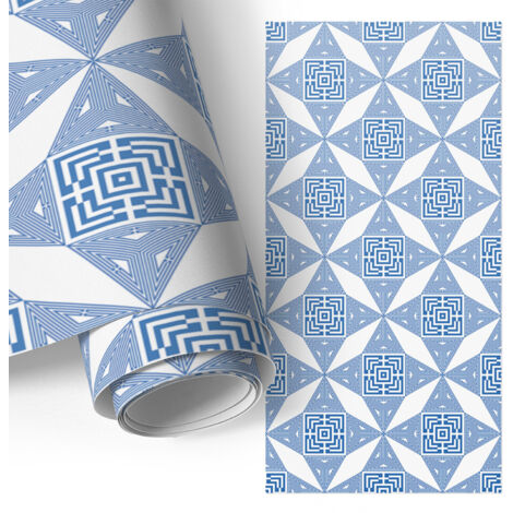 Film auto-adhésif - adhésif décoratif - imperméable - pour meubles - pour portes Mosaïque grecque 50x100 cm