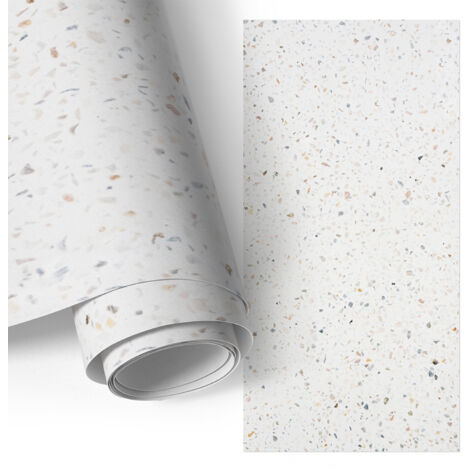 Film auto-adhésif - adhésif décoratif - imperméable - pour meubles - pour portes Motif terrazzo 50x100 cm