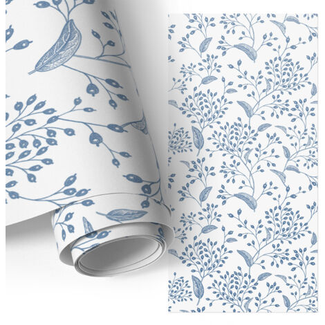 Film auto-adhésif - adhésif décoratif - imperméable - pour meubles - pour portes Motif végétal 65x130 cm