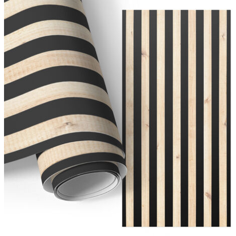 Film auto-adhésif - adhésif décoratif - rénovation facile - pour meubles - pour escaliers - pour étagères Lames en bois 75x150 cm