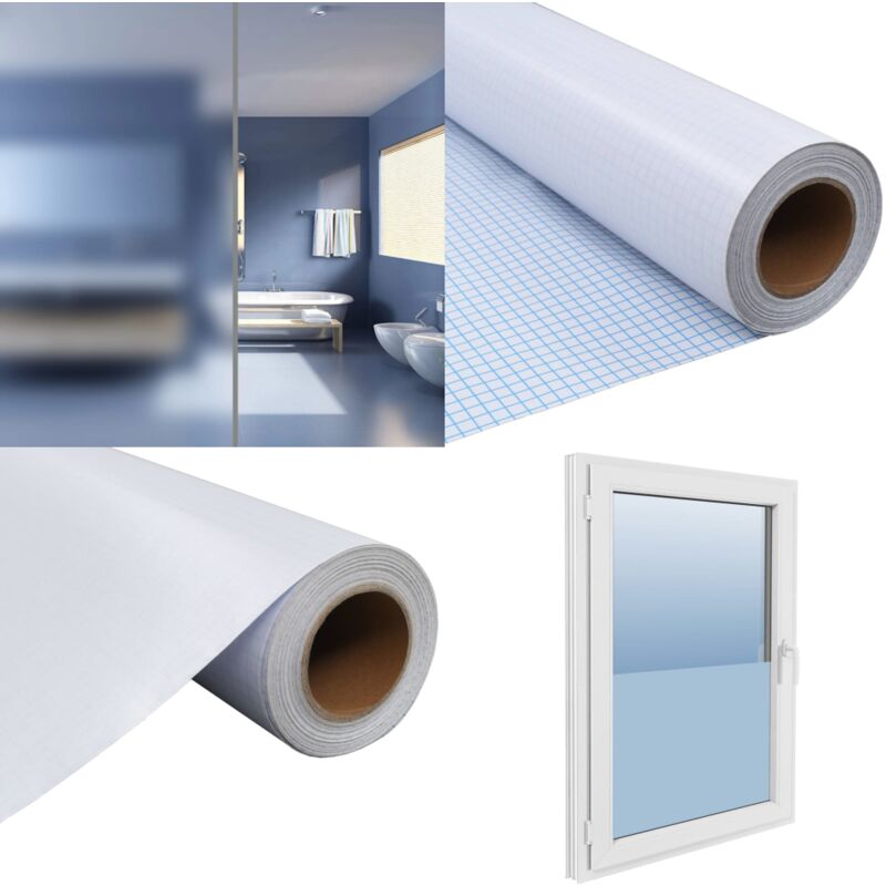 Vidaxl - Film autoadhésif d'intimité pour fenêtre verre laiteux 0,9x5 m - film de fenêtre - films de fenêtre - Home & Living - Blanc