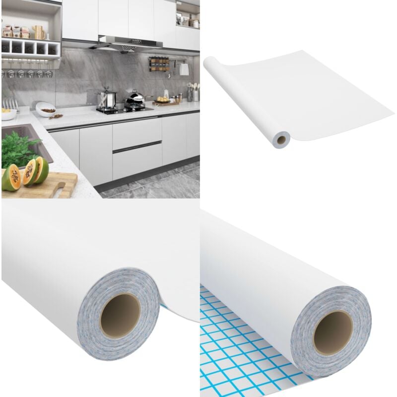 Film autoadhésif pour meubles Blanc 500x90 cm pvc - film pour meubles - films pour meubles - Home & Living - Blanc