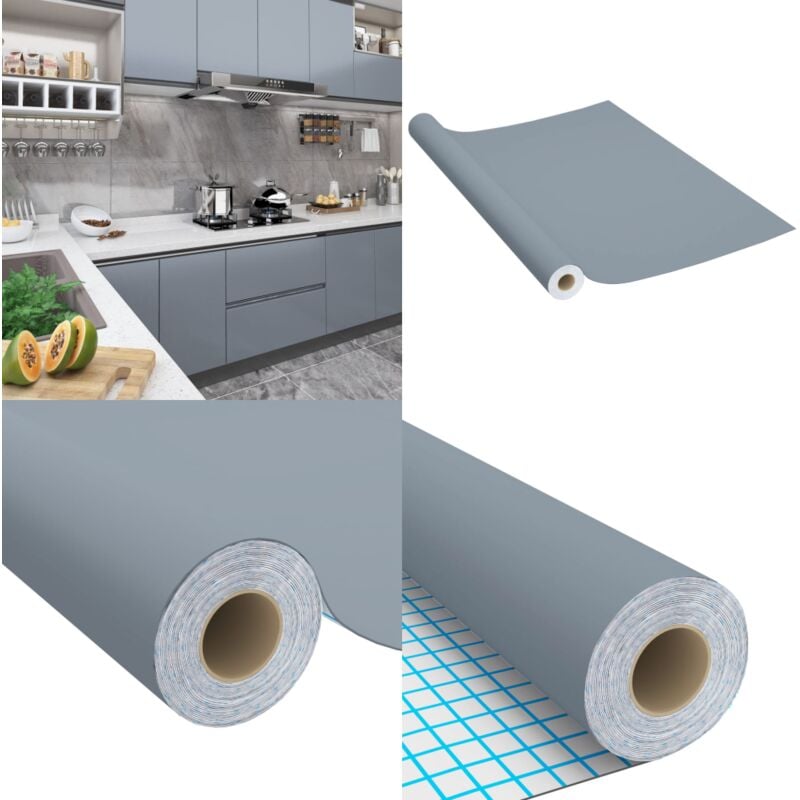 Film autoadhésif pour meubles Gris 500x90 cm pvc - film pour meubles - films pour meubles - Home & Living - Gris