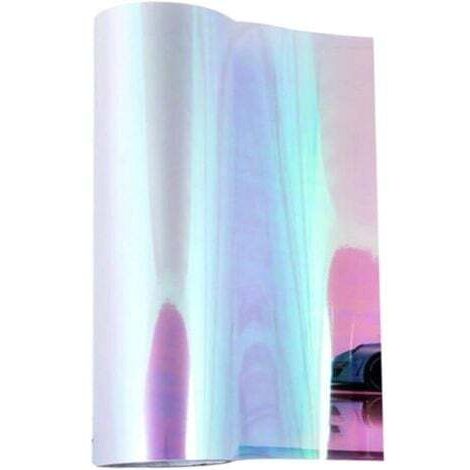 Film autocollant en vinyle pour phare de voiture - 30 x 120 cm - Couleur caméléon transparente