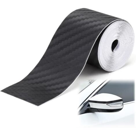 Film Carbone Voiture Covering, Carbone Film Autocollant de Voiture Adhésif, Bandes de Fibre Carbone, Anti-Rayures Film Protecteur