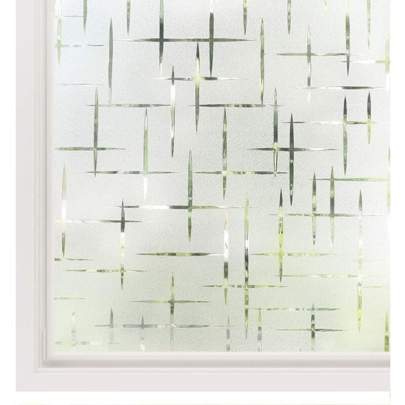 Film de Fenêtre Statique Depoli, Film Electrostatique Fenetre Non-Adhésif Anti uv Sticker90x200cm