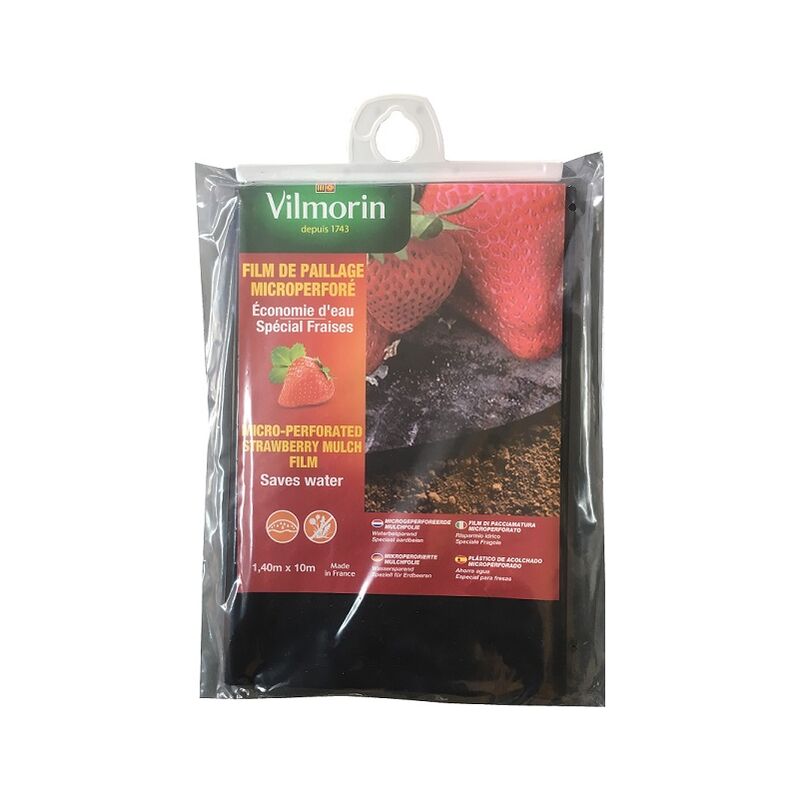 Vilmorin - Maille rembourre de plastique micropor pour les cultures 1,40 m x 10 m - fraises spciales - Weeds et sauve de l'eau