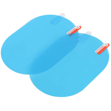 Film de protection anti-pluie pour rétroviseur de voiture autocollant anti-buée 100x145mm ovale bleu