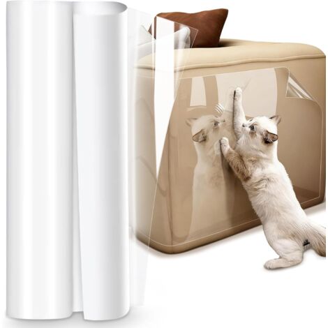 Film de protection anti-rayures en PVC transparent pour canapés, protection invisible contre les griffes de chat, les rayures et les dommages, résistant à la déchirure et respirant