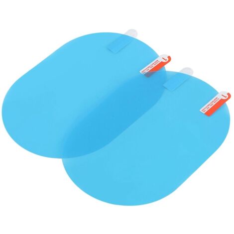 Film de protection contre la pluie pour rétroviseur de voiture, autocollant Anti-buée et imperméable, ovale bleu 100x145mm