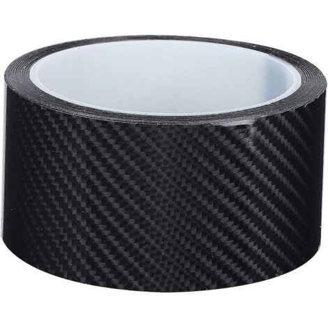 Film de protection de seuil de porte de voiture en fibre de carbone noire, film de protection de pare-chocs, bande adhésive