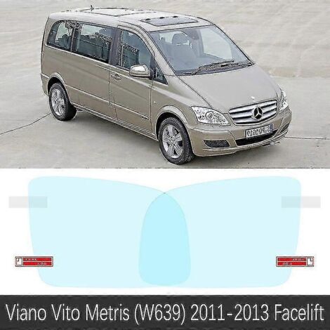 Film de protection pour rétroviseur intérieur Mercedes-Benz Classe V, Viano, Vito, Metris W639 W447 (2004-2009) - Anti-buée et imperméable - Accessoires inclus avec W639 (2011-2013)