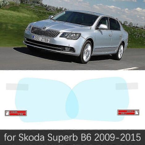 Film de protection pour rétroviseur intérieur Skoda Superb B6 (2009-2015) : anti-buée, imperméable et résistant à la pluie. Accessoires inclus.